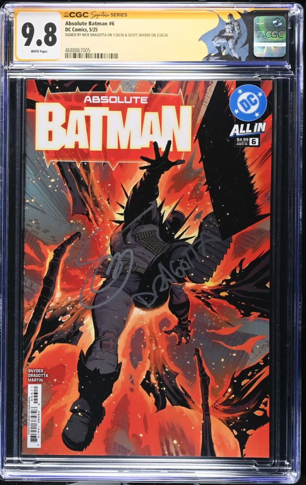 Image for Absolute Batman #6 CGC 9.8 Signed by Nick Dragotta