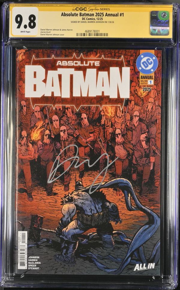 Image for Absolute Batman 2025 Annual #1 CGC 9.8 Signed by Daniel Warren Johnson