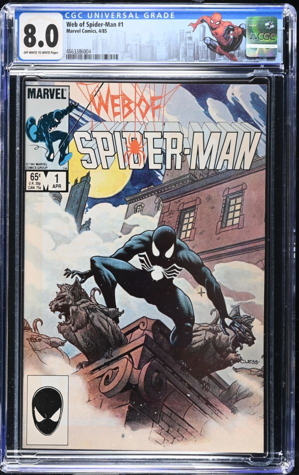 Image for Web of Spider-Man #1 CGC 8.0 with Spider-man custom label