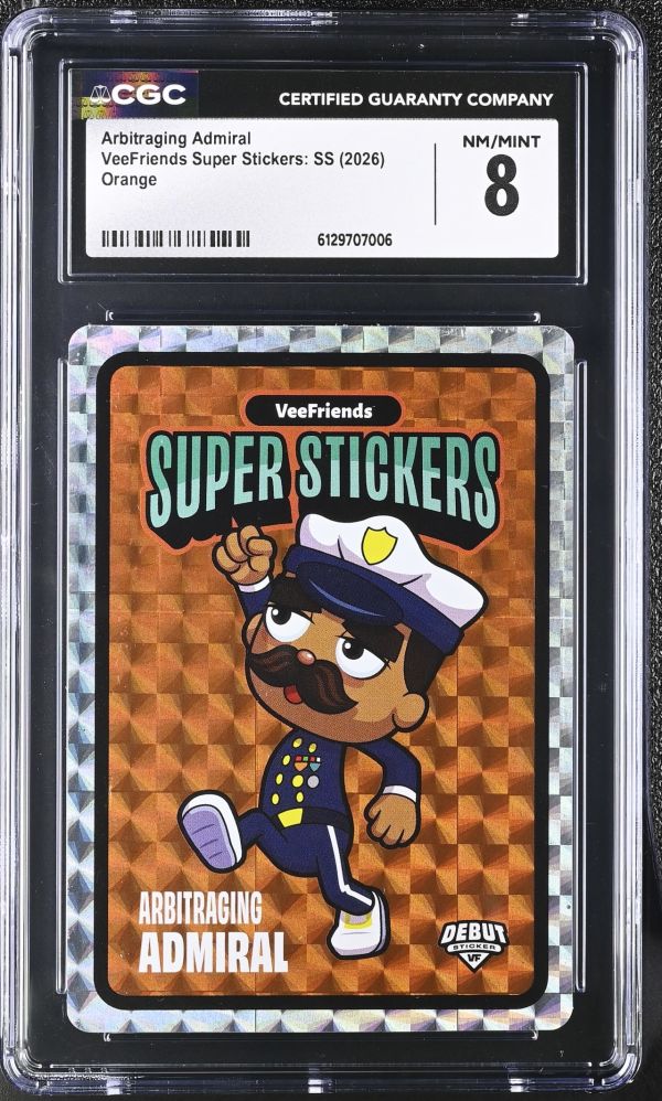 Image for Arbitraging Admiral | VeeFriends Super Stickers: SS | Orange | CGC 8