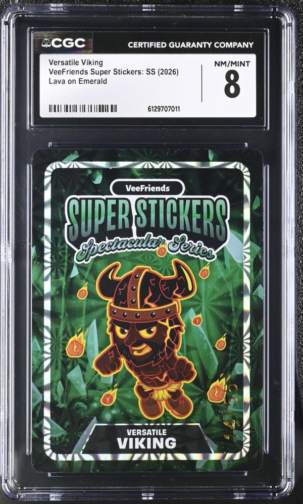 Image for Versatile Viking | VeeFriends Super Stickers: SS | Lava on Emerald | CGC 8