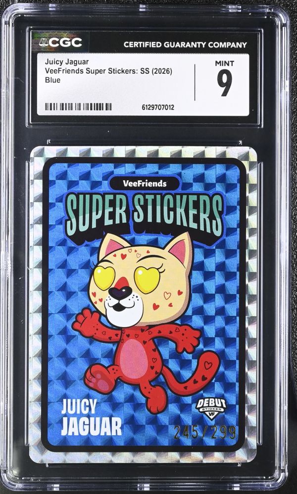 Image for Juicy Jaguar | VeeFriends Super Stickers: SS | Blue | CGC 9
