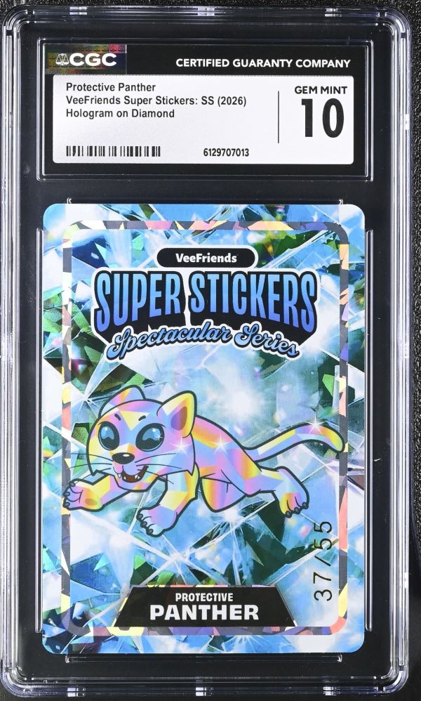 Image for Protective Panther | VeeFriends Super Stickers: SS | Hologram on Diamond | CGC GEM MINT 10