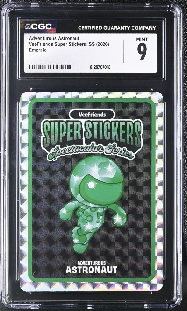 Image for Adventurous Astronaut | VeeFriends Super Stickers: SS | Emerald | CGC 9