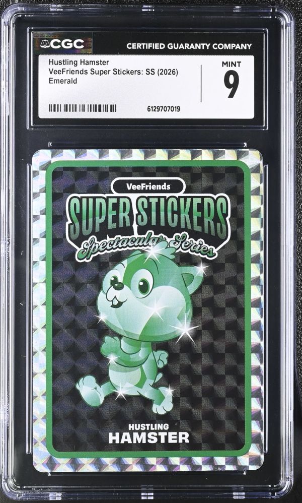 Image for Hustling Hamster | VeeFriends Super Stickers: SS | Emerald | CGC 9