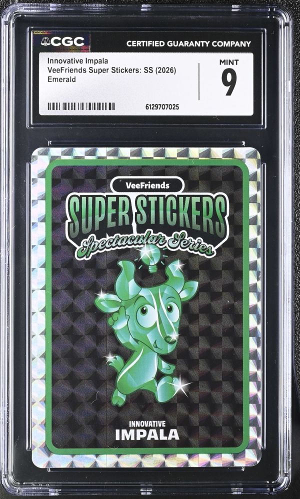 Image for Innovative Impala | VeeFriends Super Stickers: SS | Emerald | CGC 9