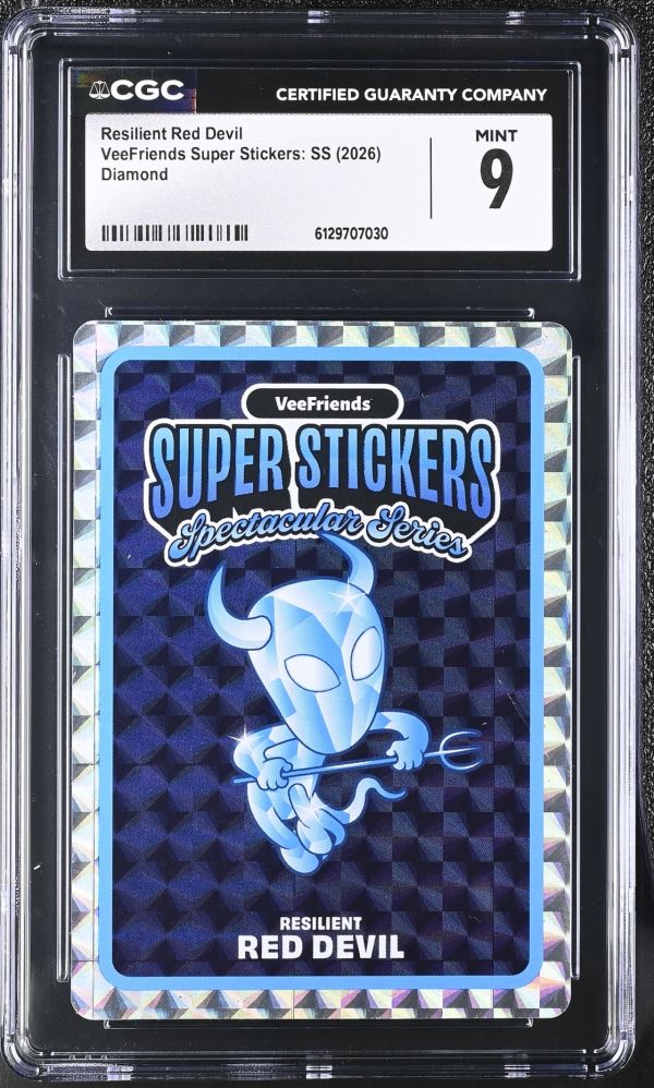 Image for Resilient Red Devil | VeeFriends Super Stickers: SS | Diamond | CGC 9