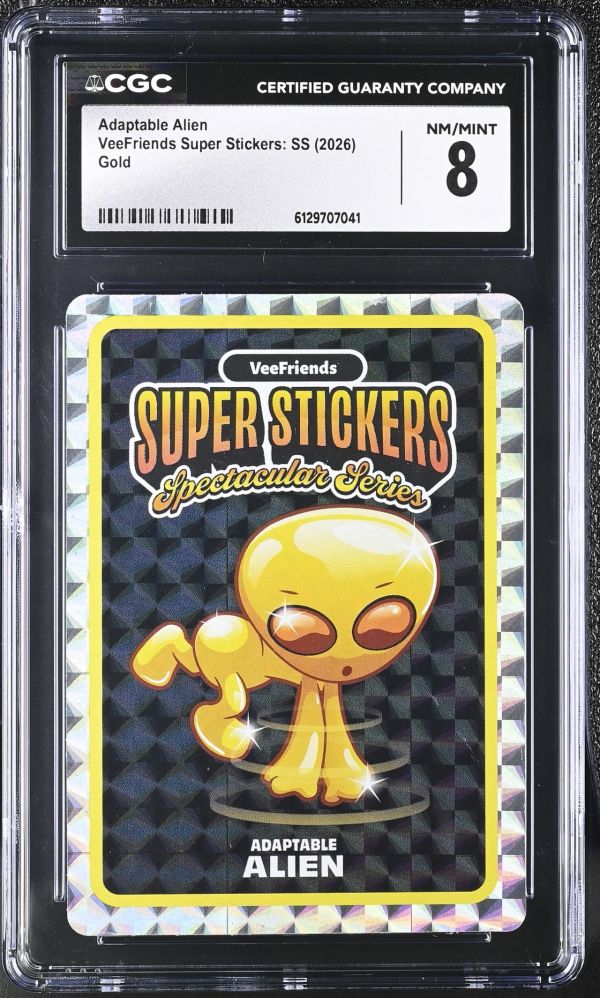 Image for Adaptable Alien | VeeFriends Super Stickers: SS | Gold | CGC 8