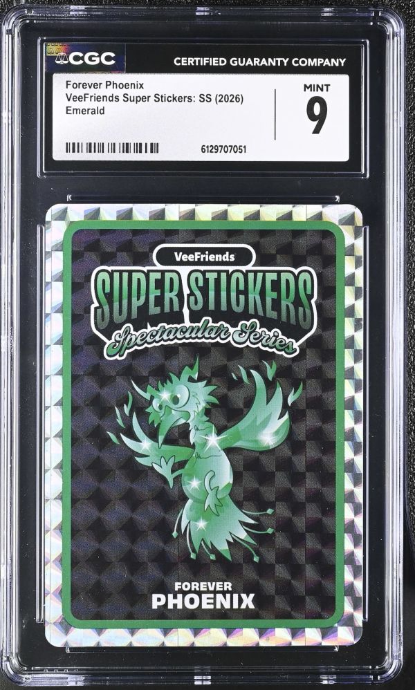 Image for Forever Phoenix | VeeFriends Super Stickers: SS | Emerald | CGC 9