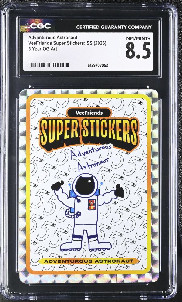 Image for Adventurous Astronaut | VeeFriends Super Stickers: SS | 5 Year OG Art | CGC 8.5