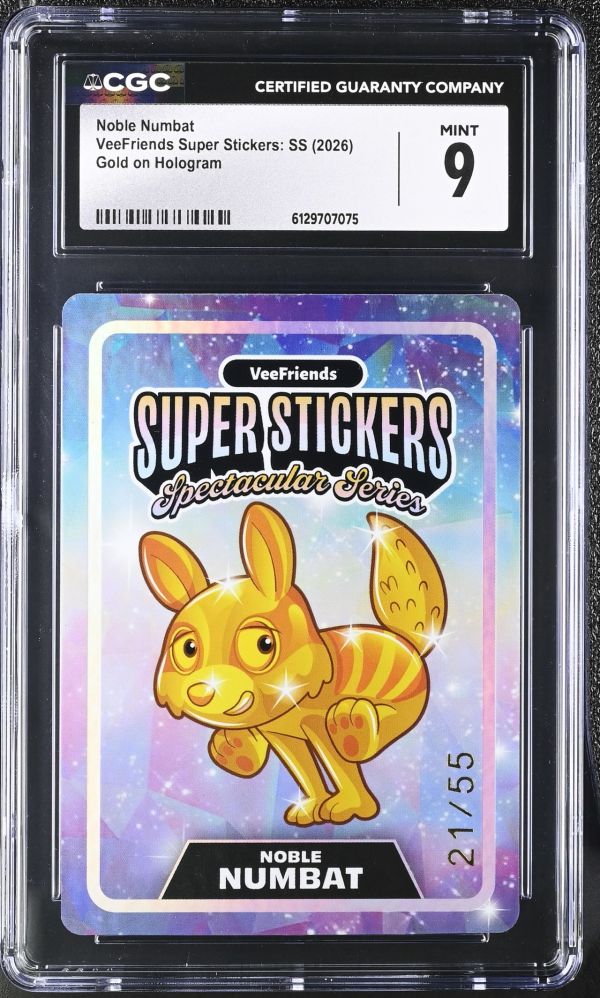 Image for Noble Numbat | VeeFriends Super Stickers: SS | Gold on Hologram | CGC 9