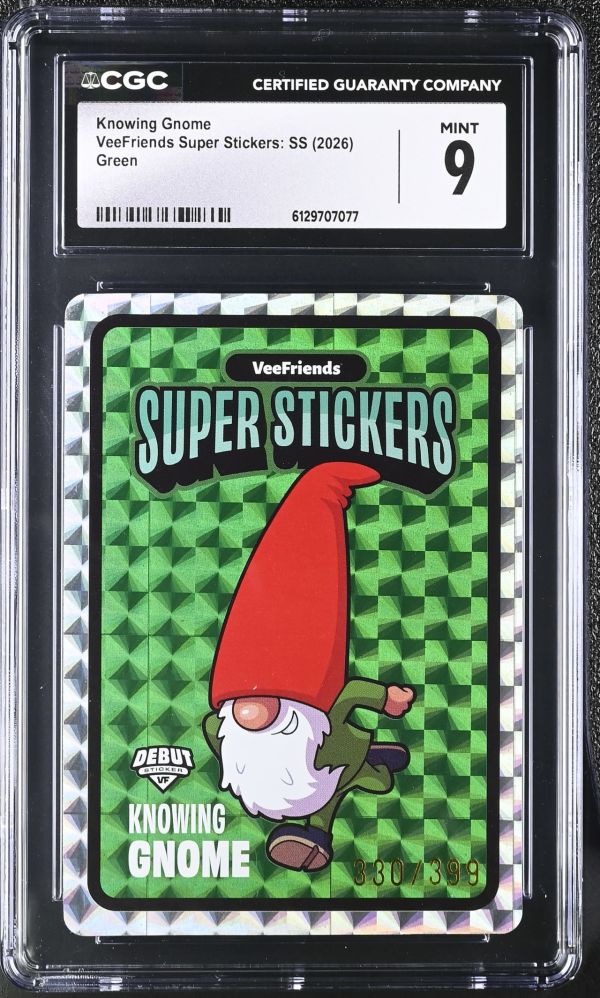 Image for Knowing Gnome | VeeFriends Super Stickers: SS | Green | CGC 9