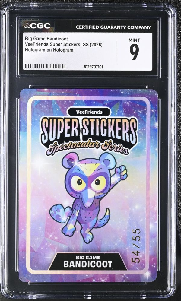 Image for Big Game Bandicoot | VeeFriends Super Stickers: SS | Hologram on Hologram | CGC 9