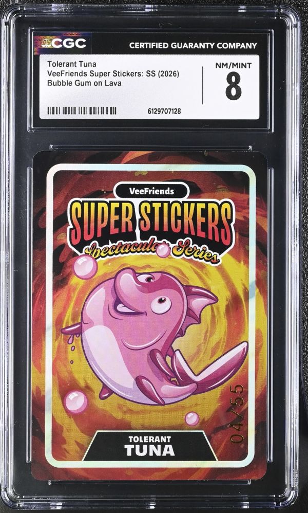 Image for Tolerant Tuna | VeeFriends Super Stickers: SS | Bubble Gum on Lava | CGC 8