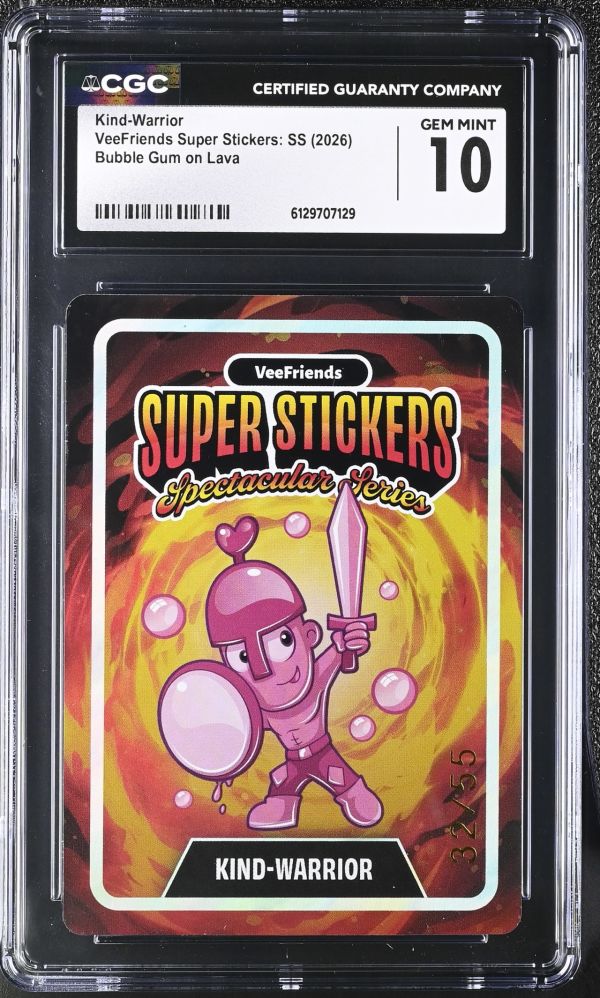 Image for Kind-Warrior | VeeFriends Super Stickers: SS | Bubble Gum on Lava | CGC GEM MINT 10