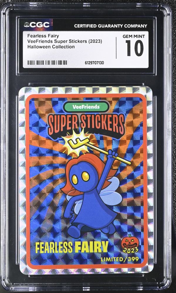 Image for Fearless Fairy | VeeFriends Super Stickers | Halloween Collection | CGC GEM MINT 10