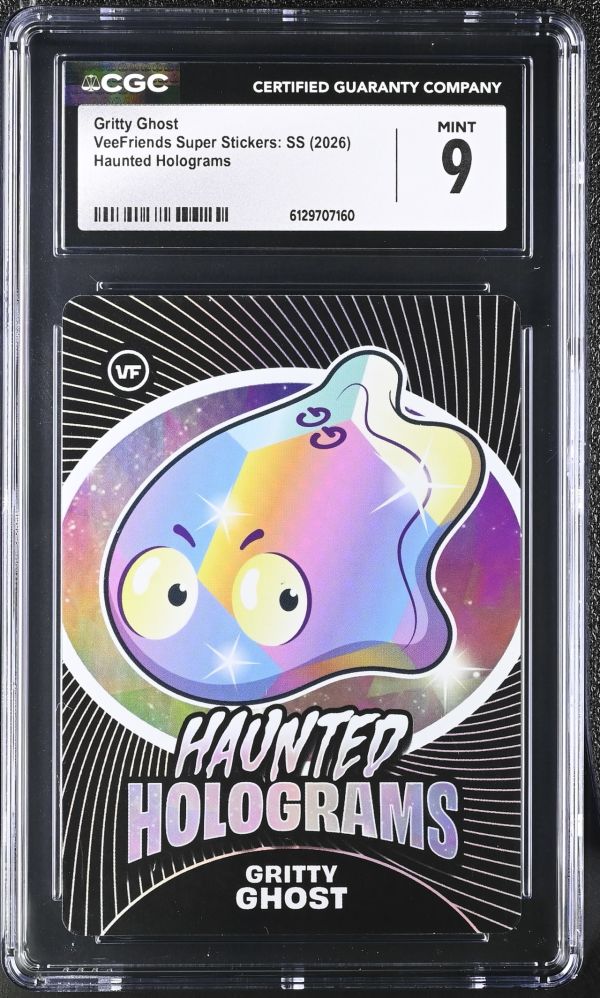 Image for Gritty Ghost | VeeFriends Super Stickers: SS | Haunted Holograms | CGC 9