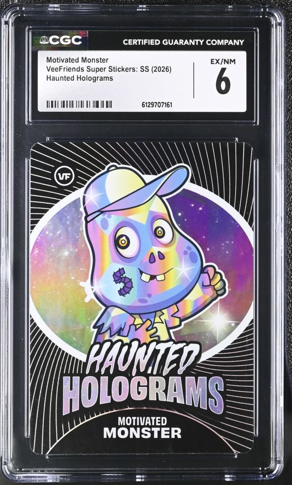 Image for Motivated Monster | VeeFriends Super Stickers: SS | Haunted Holograms | CGC 6