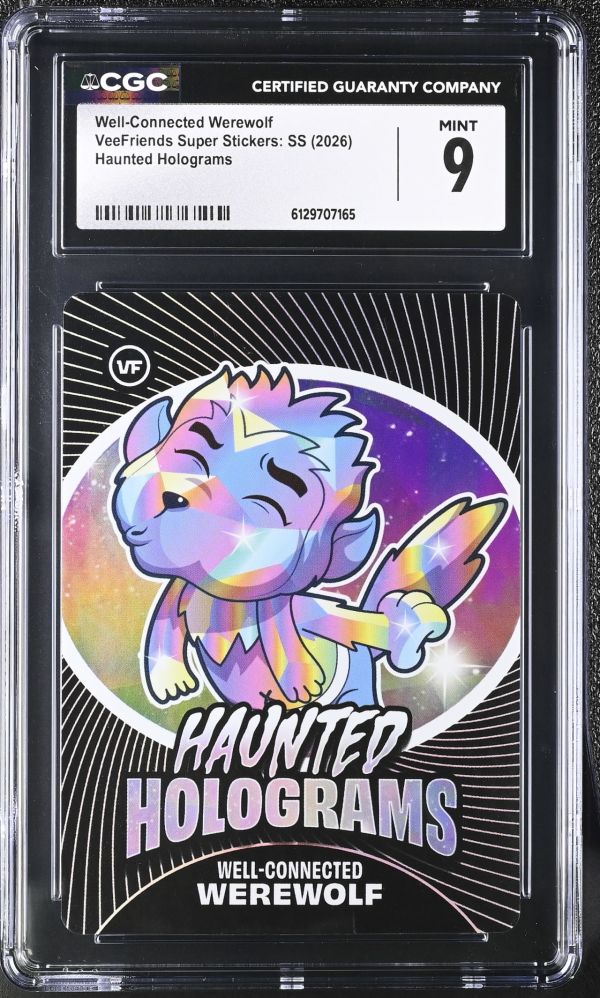 Image for Well-Connected Werewolf | VeeFriends Super Stickers: SS | Haunted Holograms | CGC 9