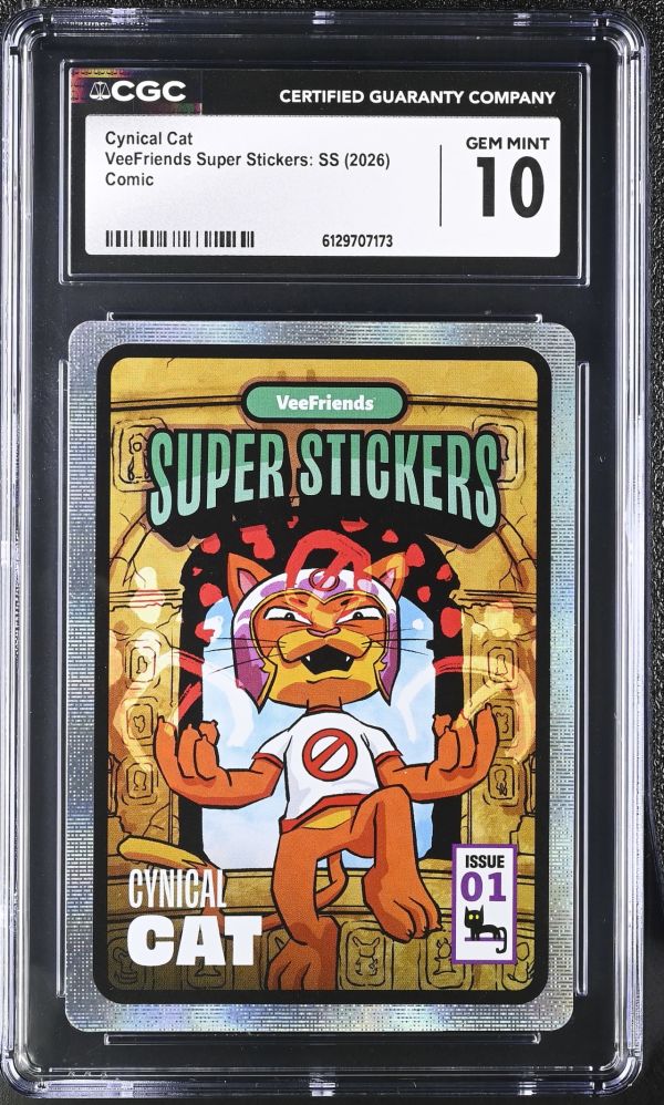 Image for Cynical Cat | VeeFriends Super Stickers: SS | Comic | CGC GEM MINT 10