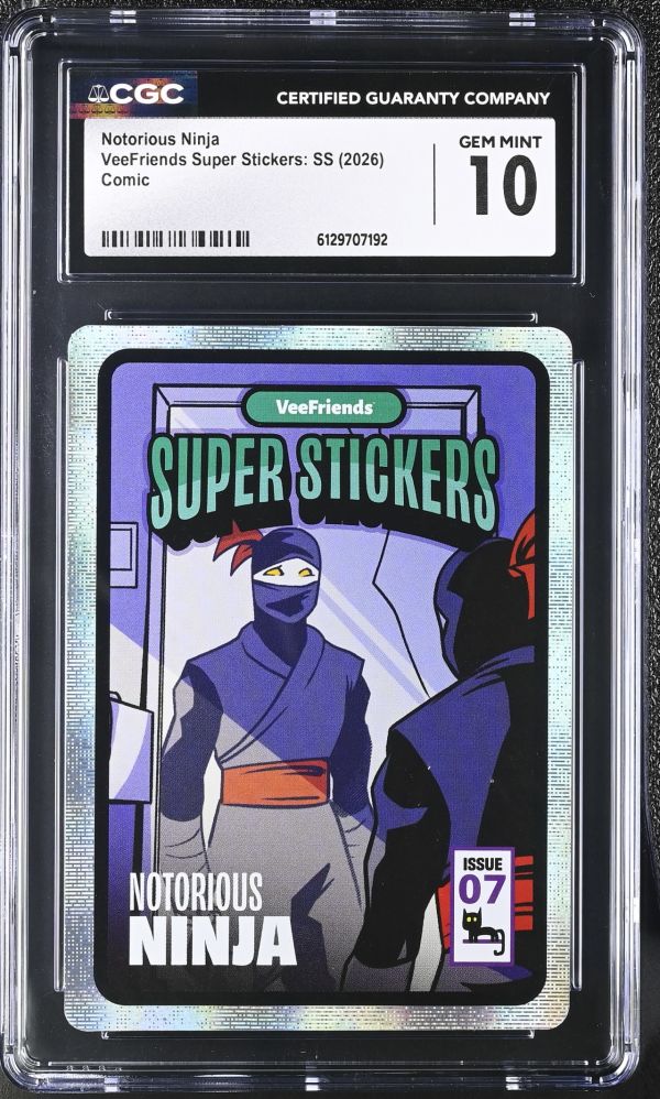 Image for Notorious Ninja | VeeFriends Super Stickers: SS | Comic | CGC GEM MINT 10