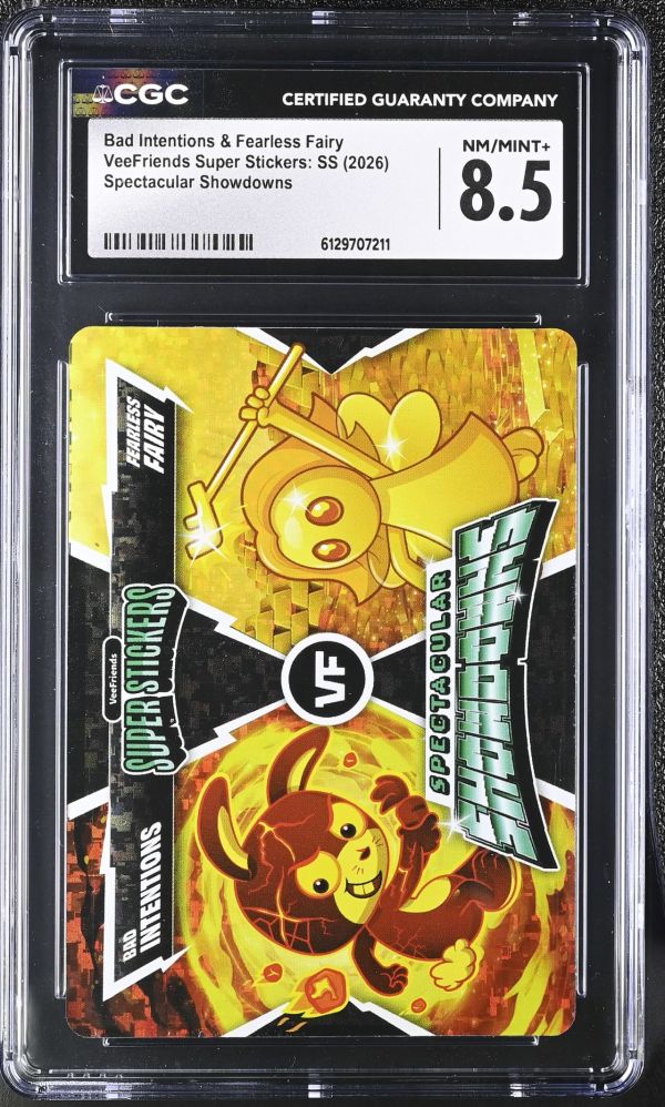 Image for Bad Intentions & Fearless Fairy | VeeFriends Super Stickers: SS | Spectacular Showdowns | CGC 8.5