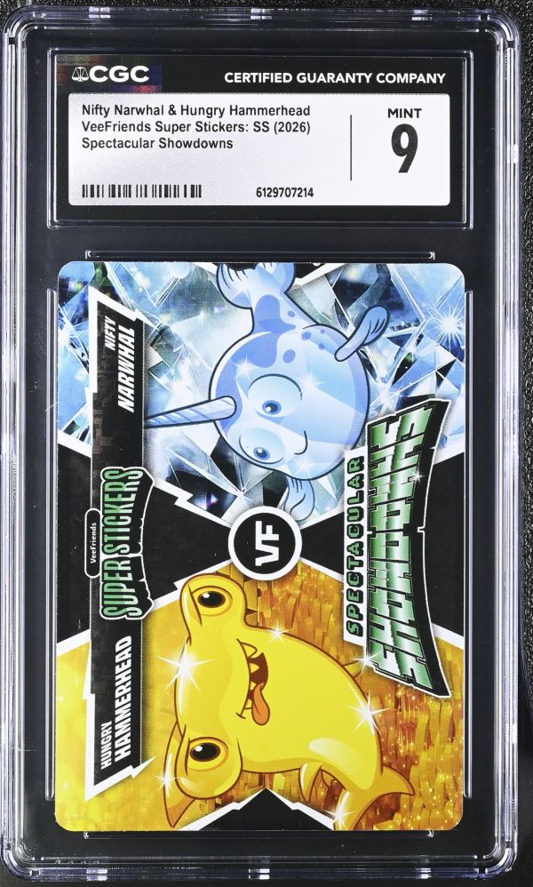 Image for Nifty Narwhal & Hungry Hammerhead | VeeFriends Super Stickers: SS | Spectacular Showdowns | CGC 9