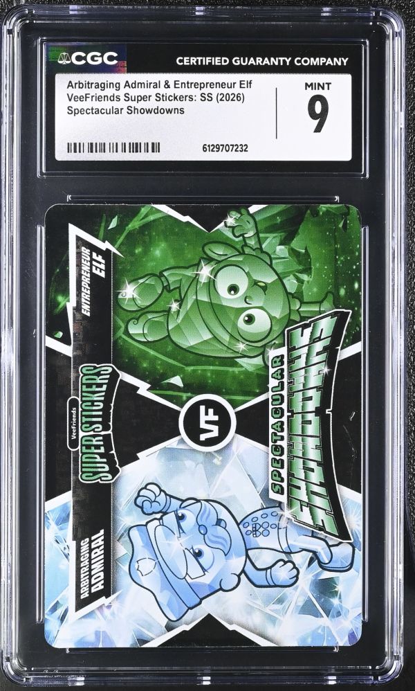 Image for Arbitraging Admiral & Entrepreneur Elf | VeeFriends Super Stickers: SS | Spectacular Showdowns | CGC 9