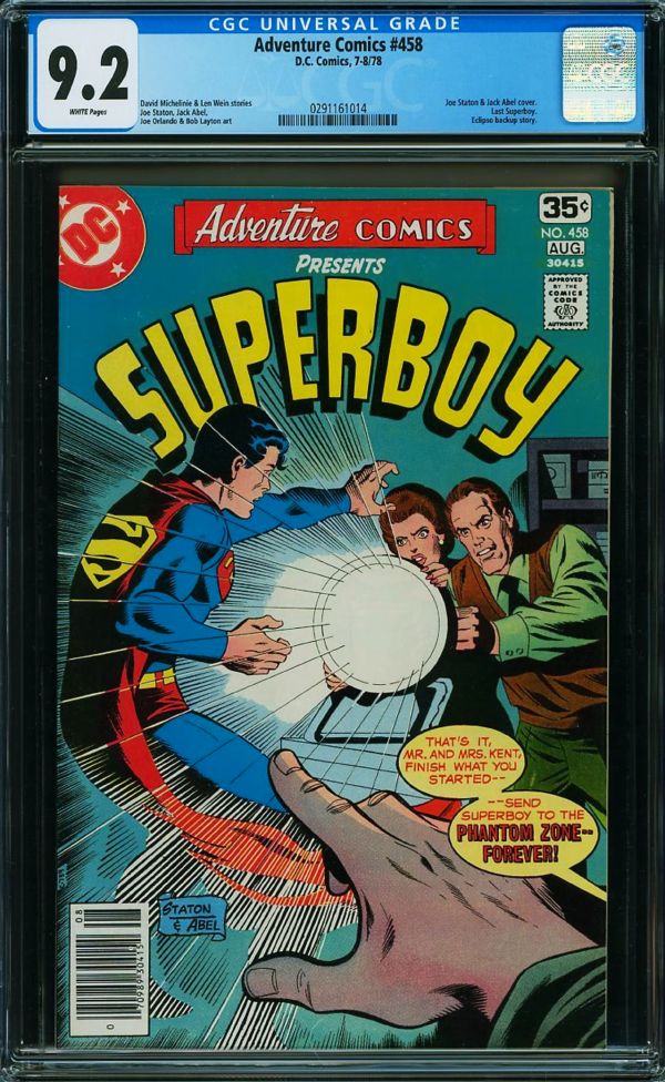 Image for Adventure Comics #458 CGC 9.2