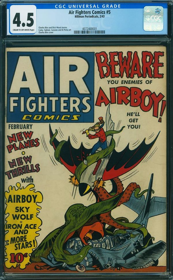 Image for Air Fighters Comics #5 CGC 4.5