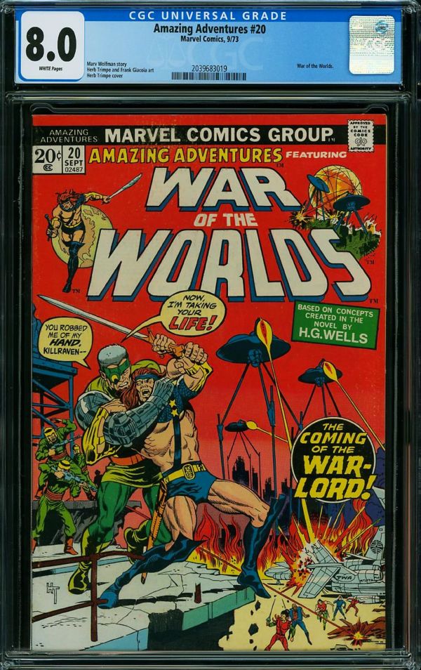 Image for Amazing Adventures #20 CGC 8.0