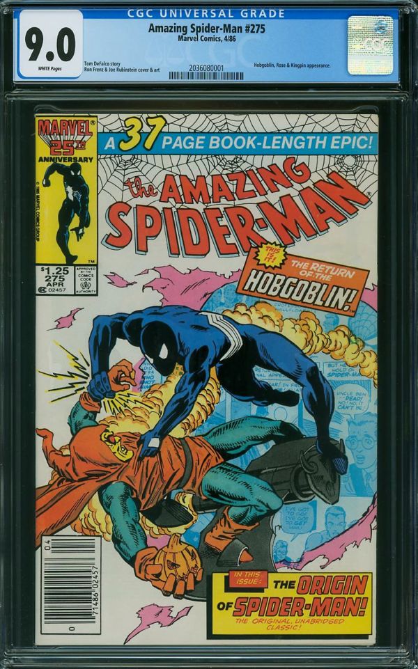 Image for Amazing Spider-Man #275 CGC 9.0