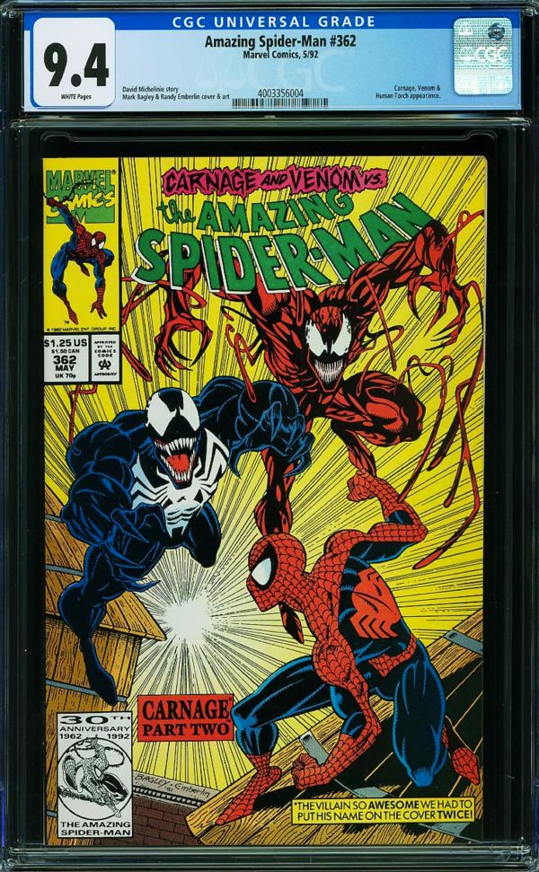 Image for Amazing Spider-Man #362 CGC 9.4