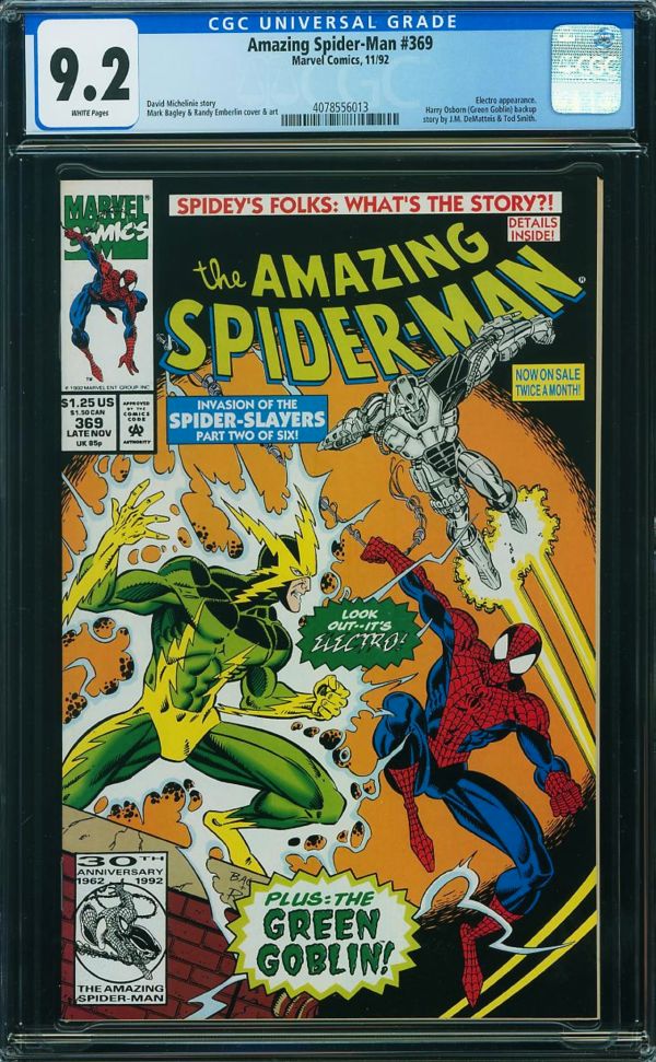 Image for Amazing Spider-Man #369 CGC 9.2