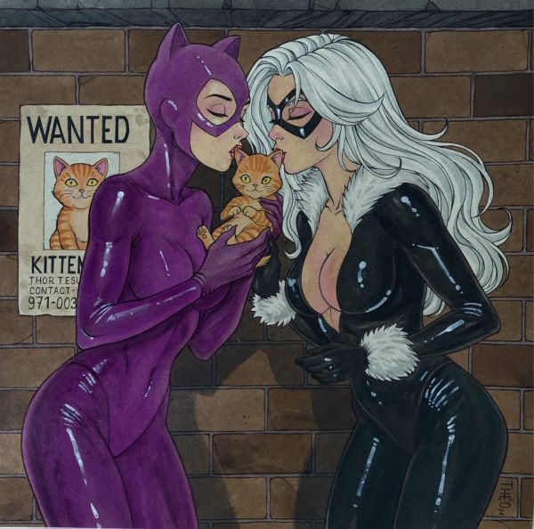 Image for Catwoman and Black Cat , 11,5" x 11,7"