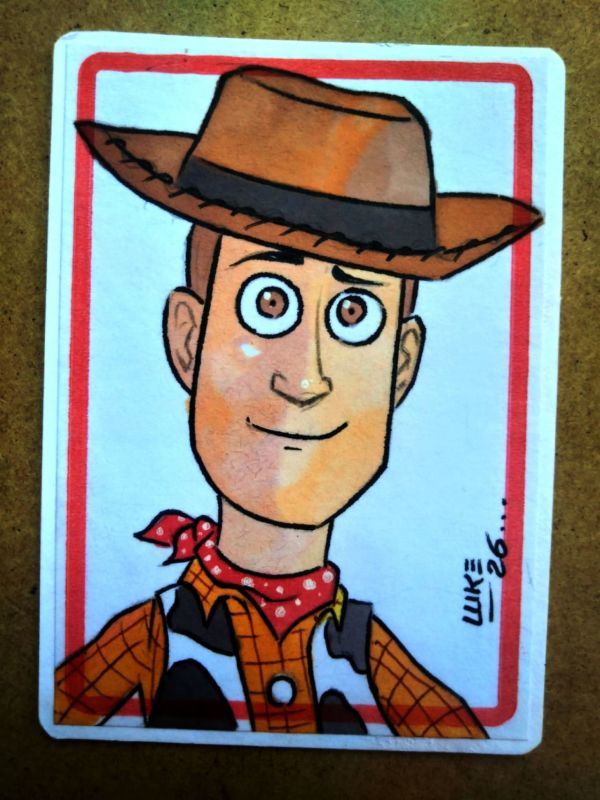 Image for Toy Story Woody PSC Sketchcard 2,5x3,5 by Luke Barrows original handmade