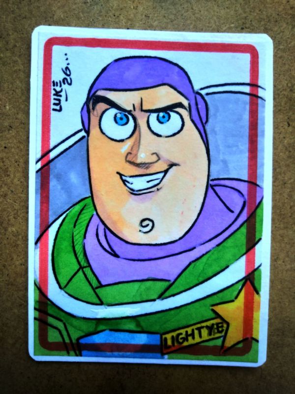 Image for Toy Story Buzz Lightyear PSC Sketchcard 2,5x3,5 by Luke Barrows original handmade