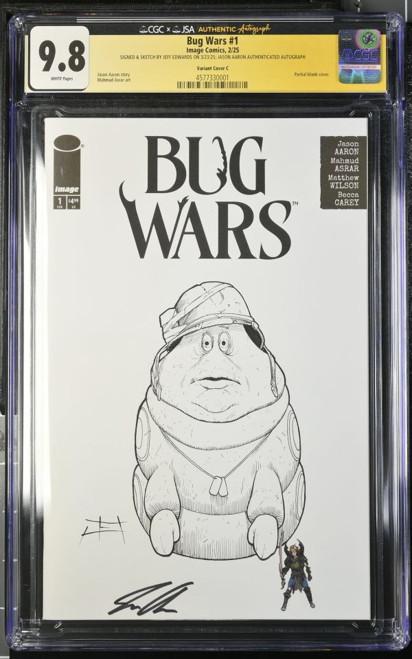 Image for Bug Wars #1 | CGC 9.8 | CGCxJSA Bugs Life Bug Wars Sketch by Jeff Edwards + Jason Aaron Signature (JSA)