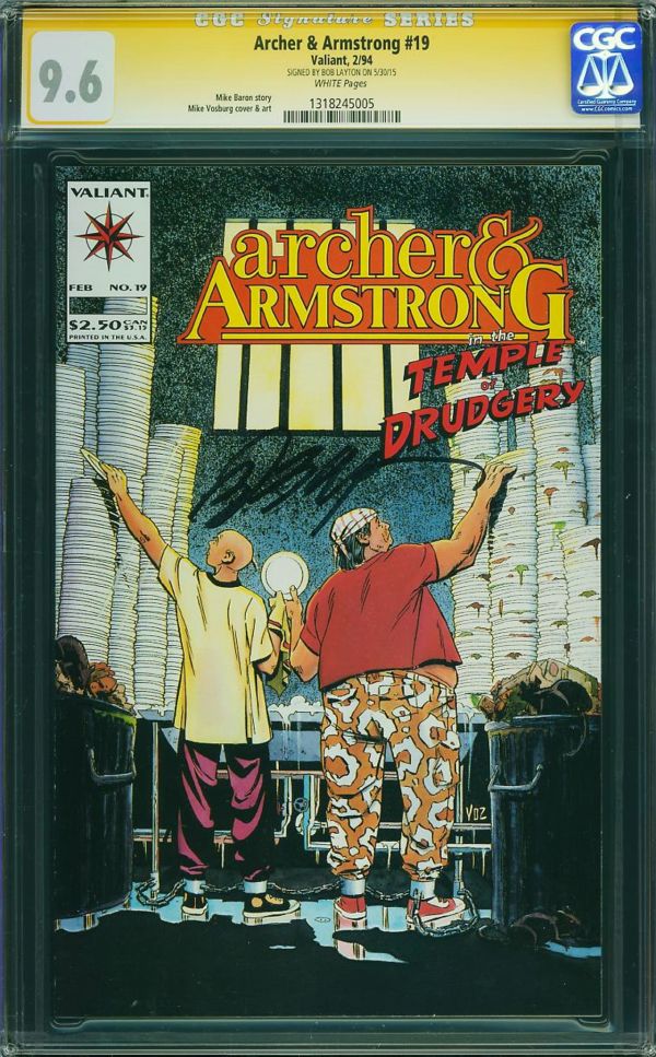Image for Archer & Armstrong #19 CGC 9.6 - SIGNED BY BOB LAYTON ON 5/30/15