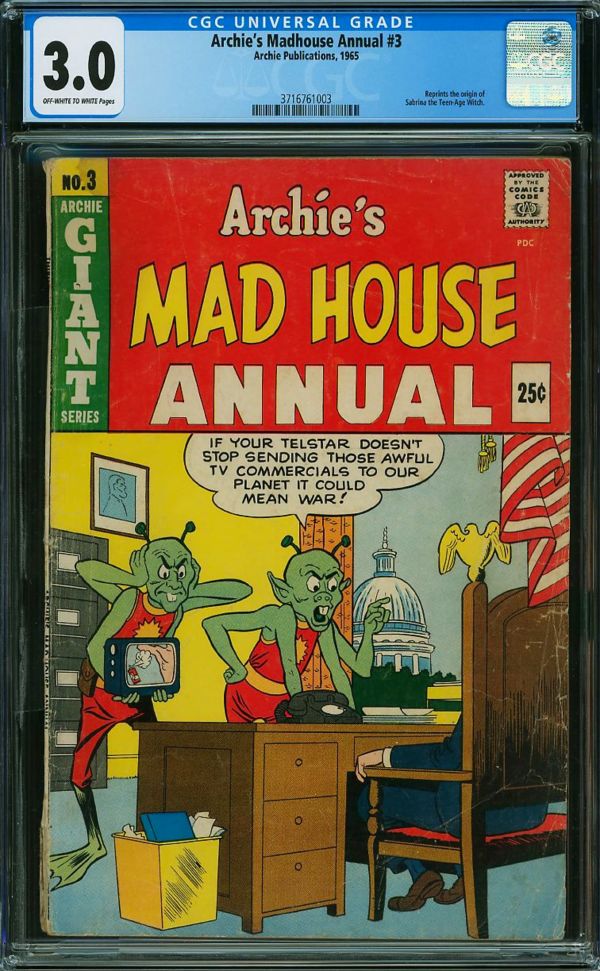 Image for Archie's Mad House Annual #3 CGC 3.0