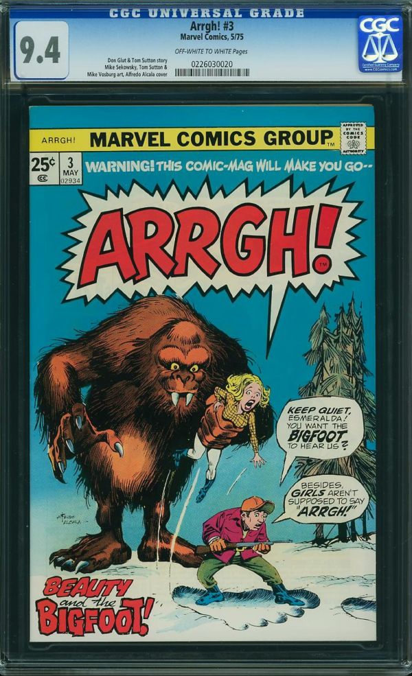 Image for Arrgh! #3 CGC 9.4