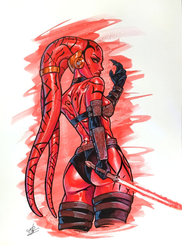 Image for May the 4th Star Wars Day - Darth Talon Original Art by M.R.Gunn
