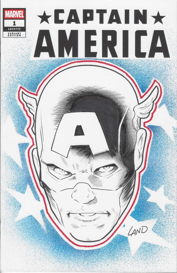 Image for Captain America Headshot by Greg Land
