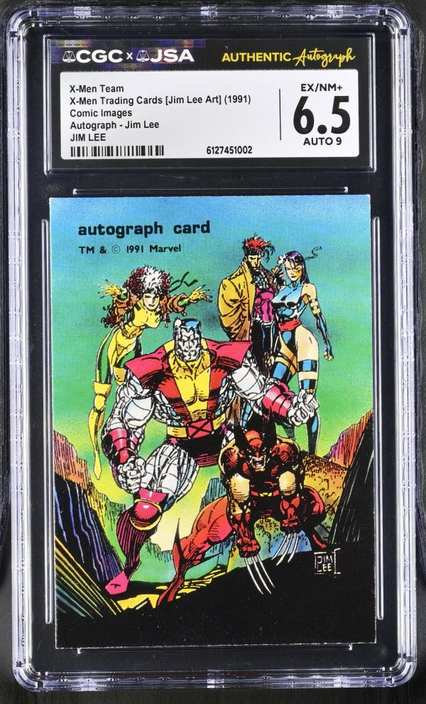 Image for X-Men Team Trading Card CGC 6.5 Signed by Jim Lee