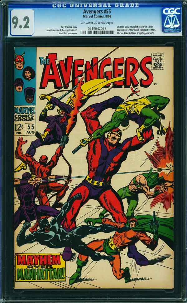 Image for Avengers #55 CGC 9.2