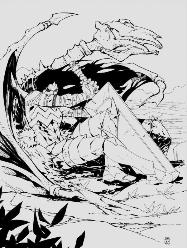 Image for Absolute Wonder Woman by Lucas Lee, inked by Jim Lee 9x12 Original Art
