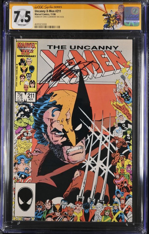 Image for Uncanny X-Men #211 CGC 7.5 Signed by Chris Claremont