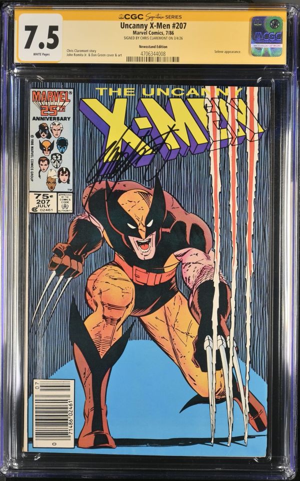 Image for Uncanny X-Men #207 CGC 7.5 Signed by Chris Claremont