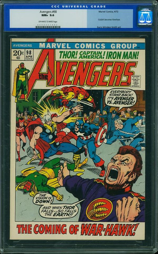 Image for Avengers #98 CGC 9.6