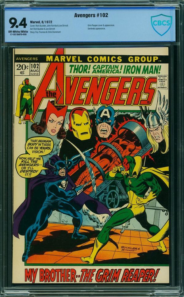 Image for Avengers #102 CBCS 9.4